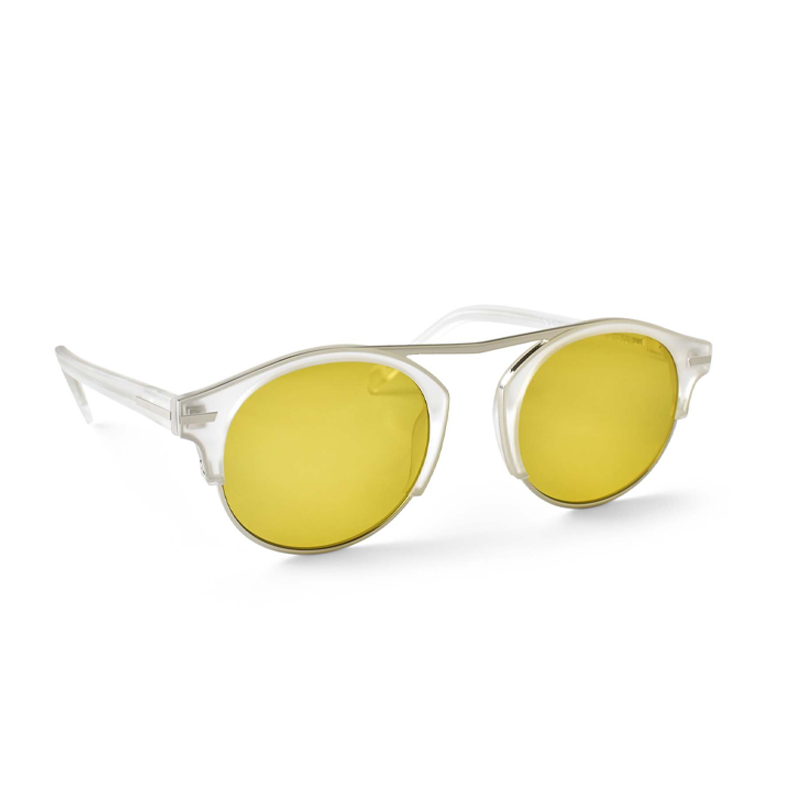 Bisous Sunglasses Rumrunners Frosted Clear Amber