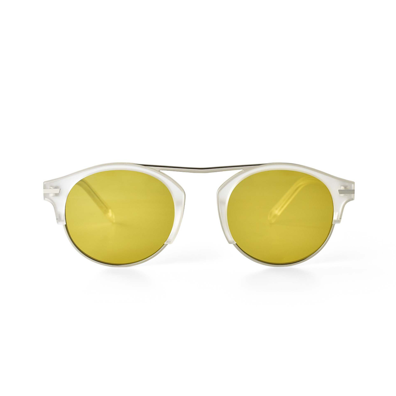 Bisous Sunglasses Rumrunners Frosted Clear Amber