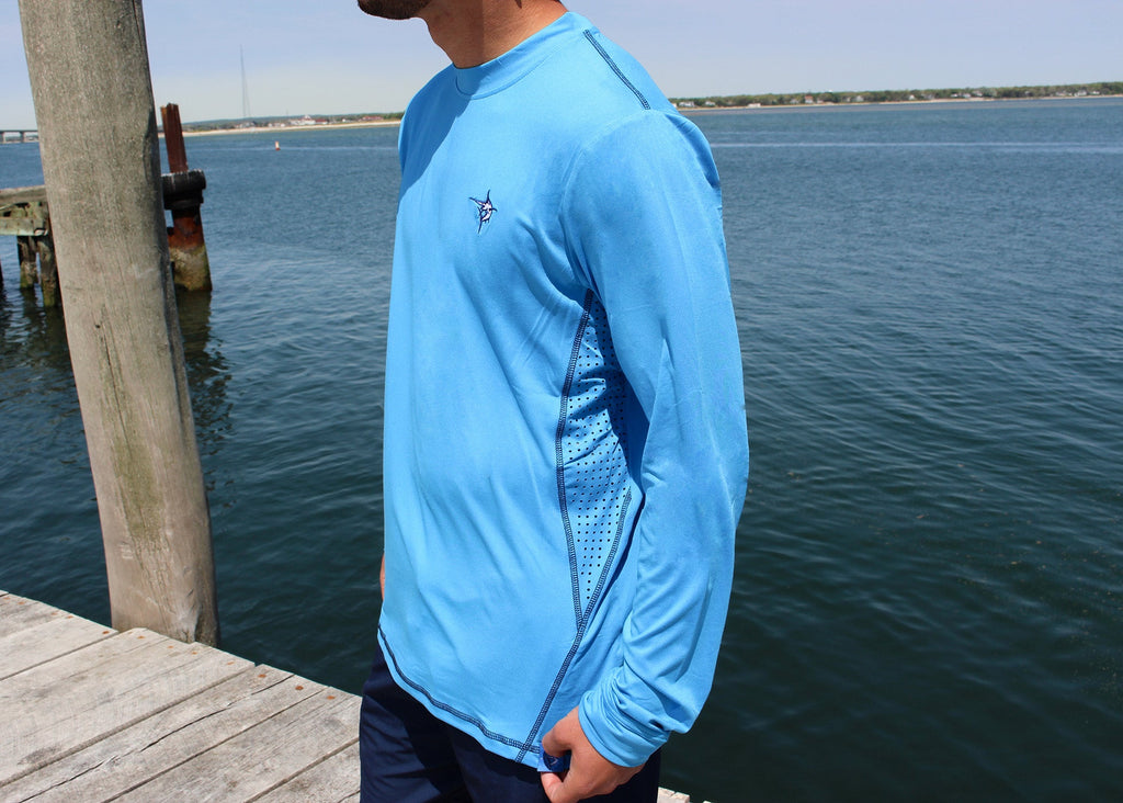 White Water Grander Performance Tee, Ocean Blue