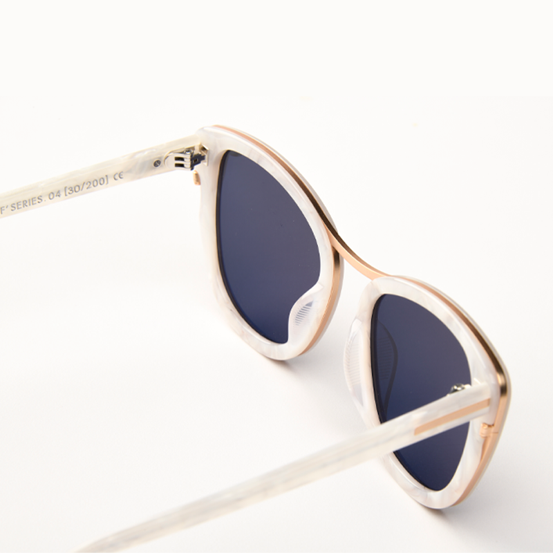 Bisous Sunglasses Headliners Hannah Pearls Mother of Pearl Gold