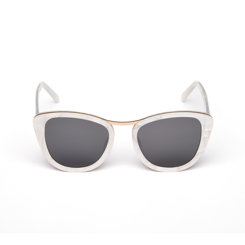 Bisous Sunglasses Headliners Hannah Pearls Mother of Pearl Gold