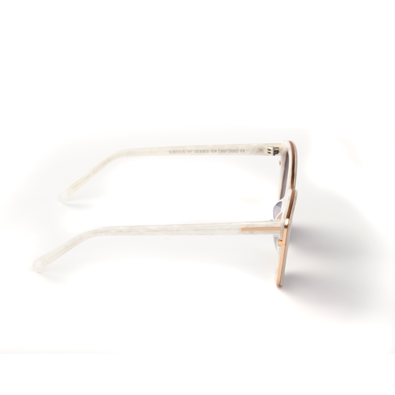 Bisous Sunglasses Headliners Hannah Pearls Mother of Pearl Gold