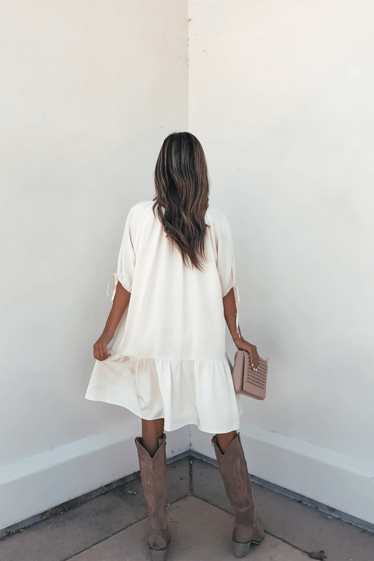 Laurie Cream Button Down Mini Dress