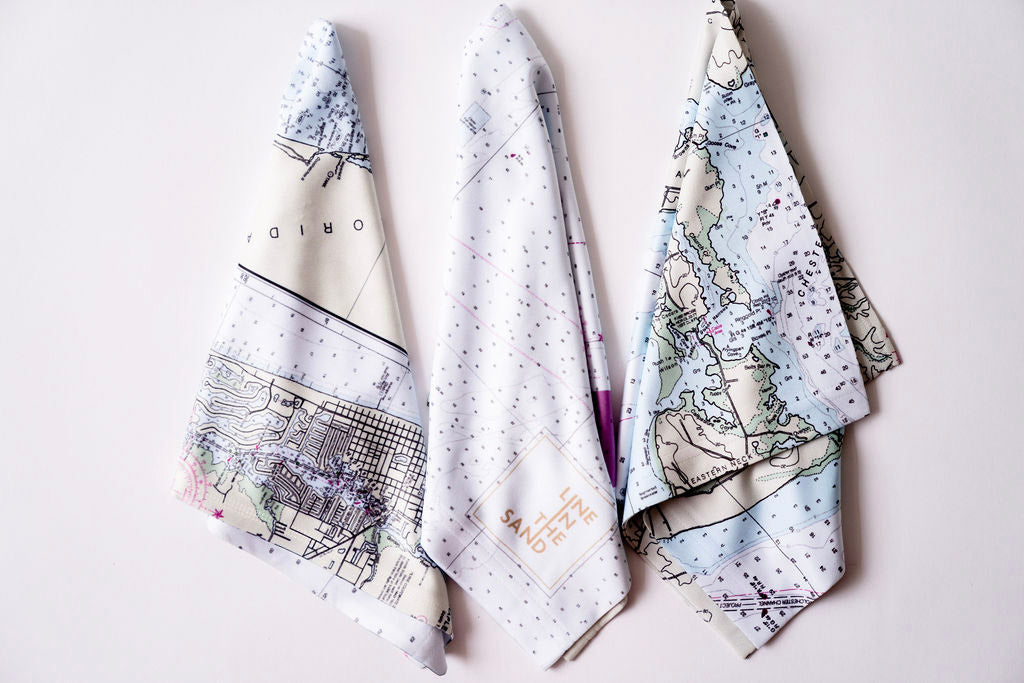 Line In The Sand Nautical Chart Solar Gaiter