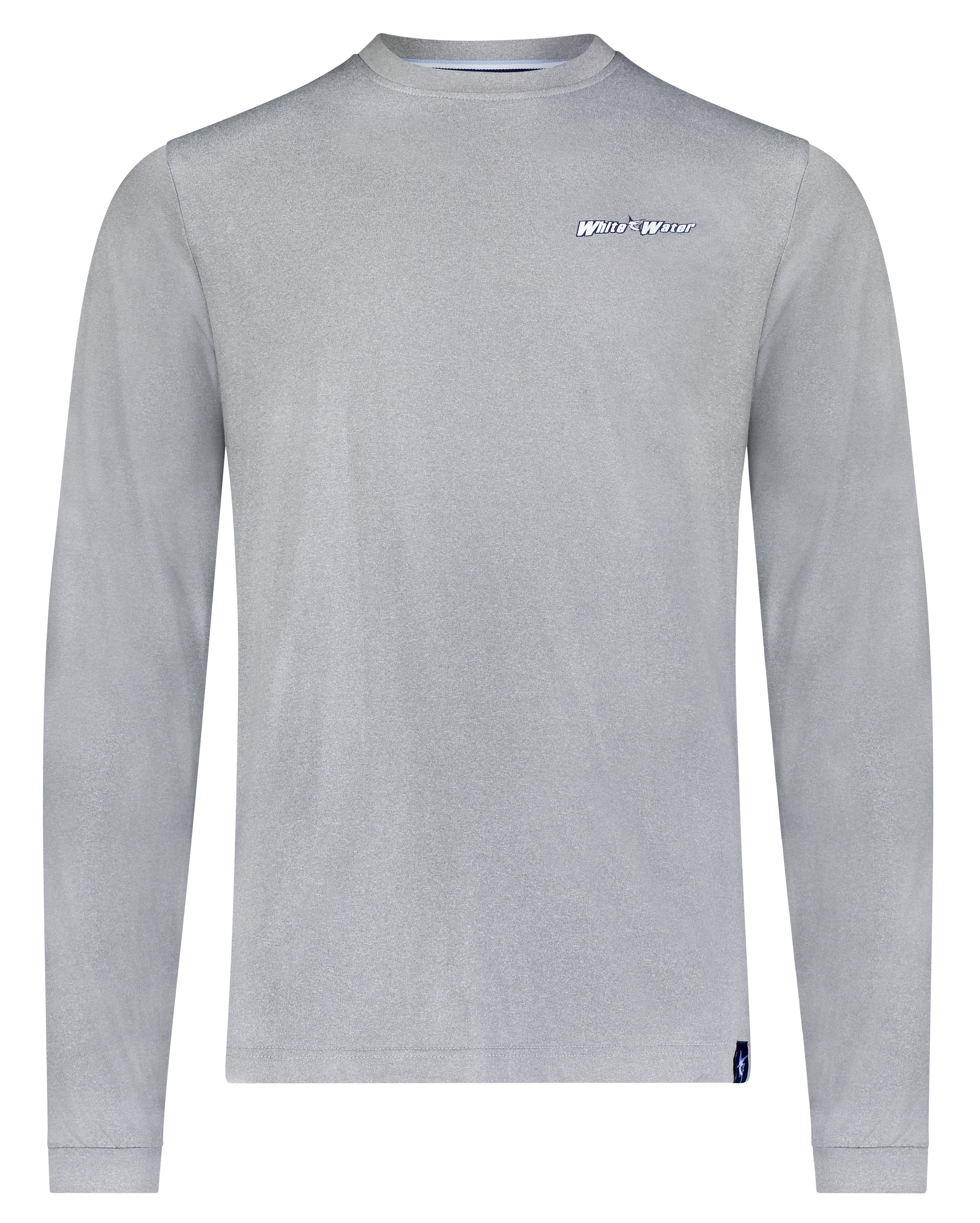 White Water Bass Graphic Performance Tee, Grey