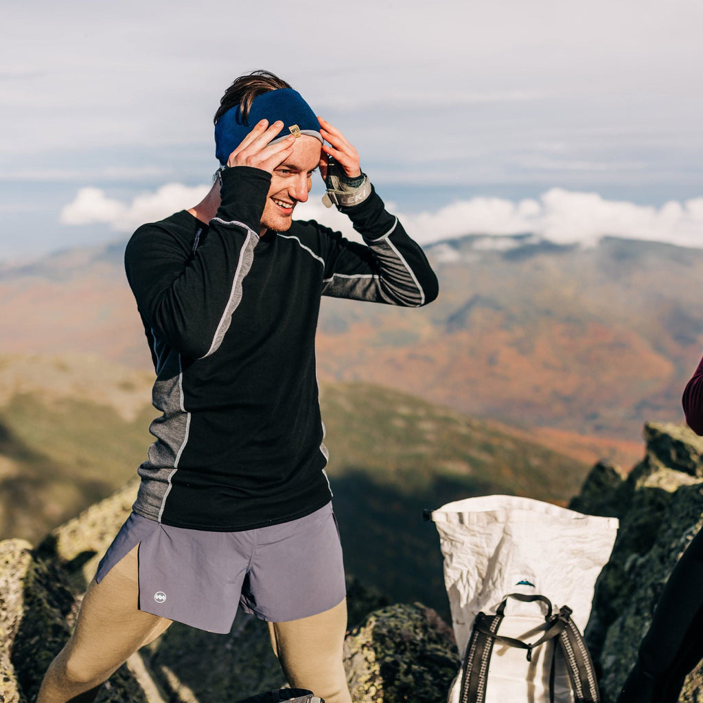 Midweight Reversible Wool Headband  - 100% Merino Wool