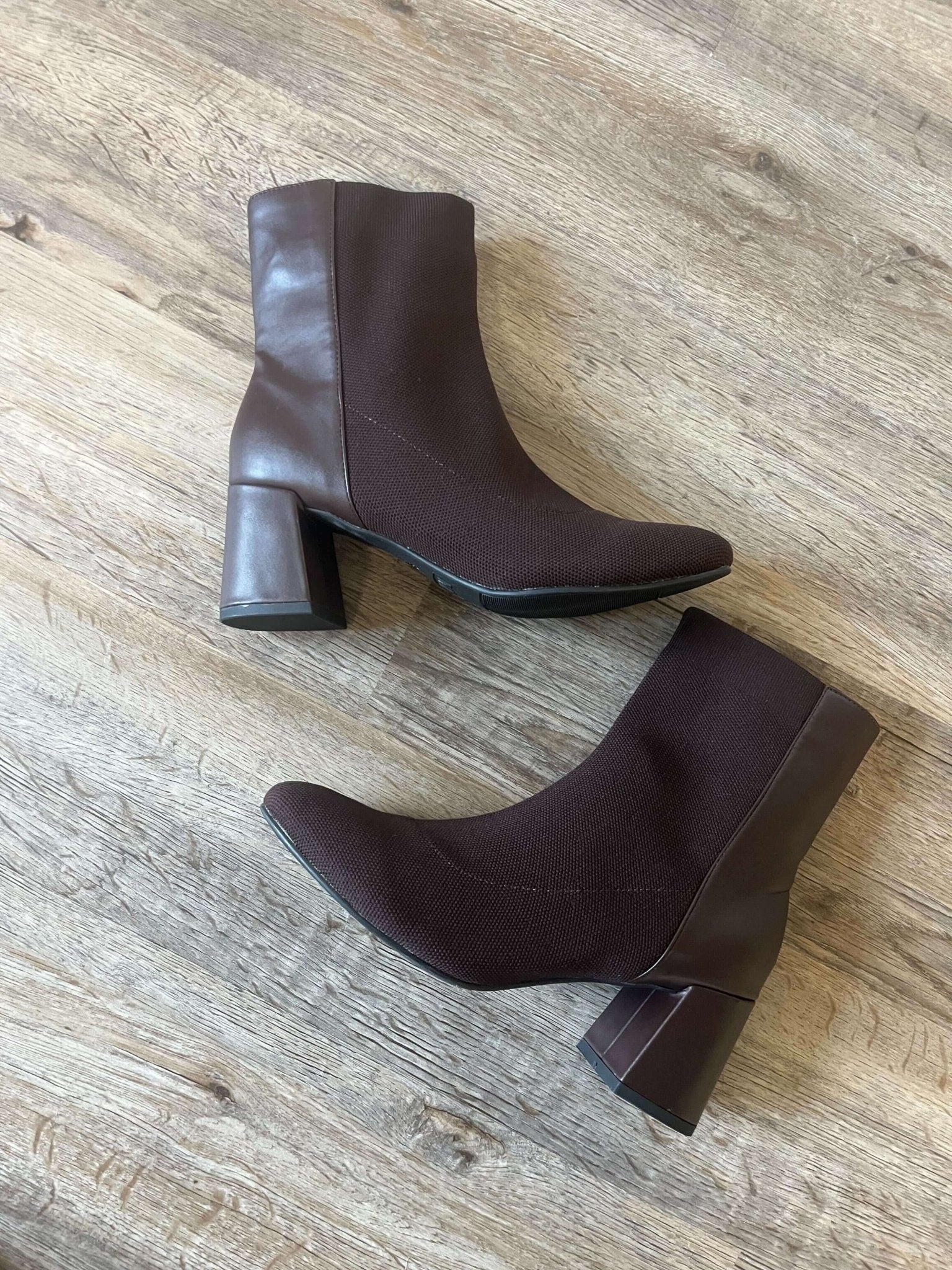 MIA Bronwen Brown Heeled Ankle Booties - FINAL SALE