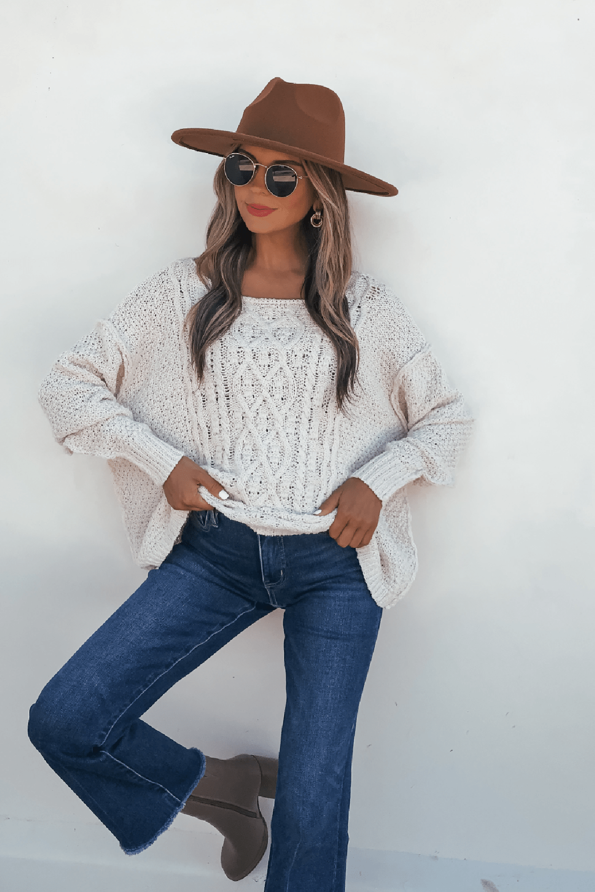 Natasha Ivory Cable Knit Sweater - FINAL SALE