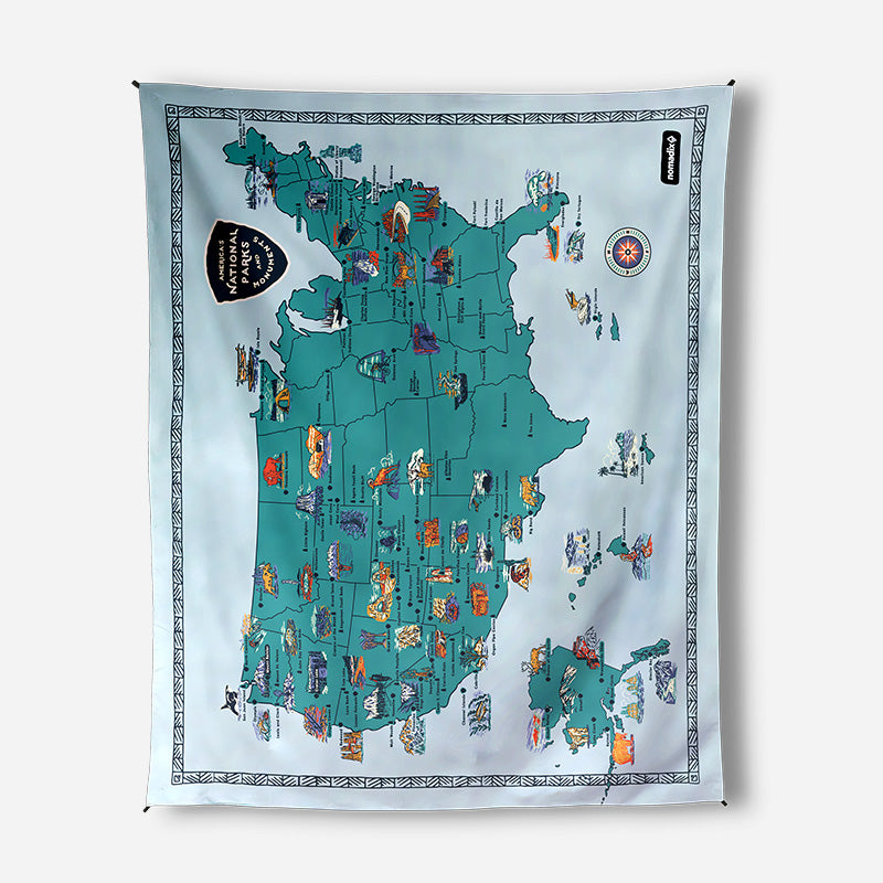 Nomadix Festival Blanket National Parks and Monuments Map