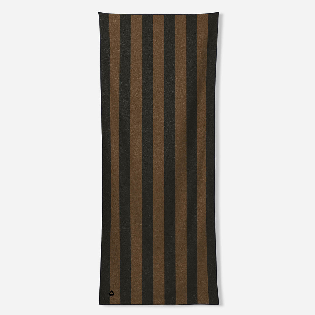 Nomadix Original Towel: Cabana Stripe Black and Brown