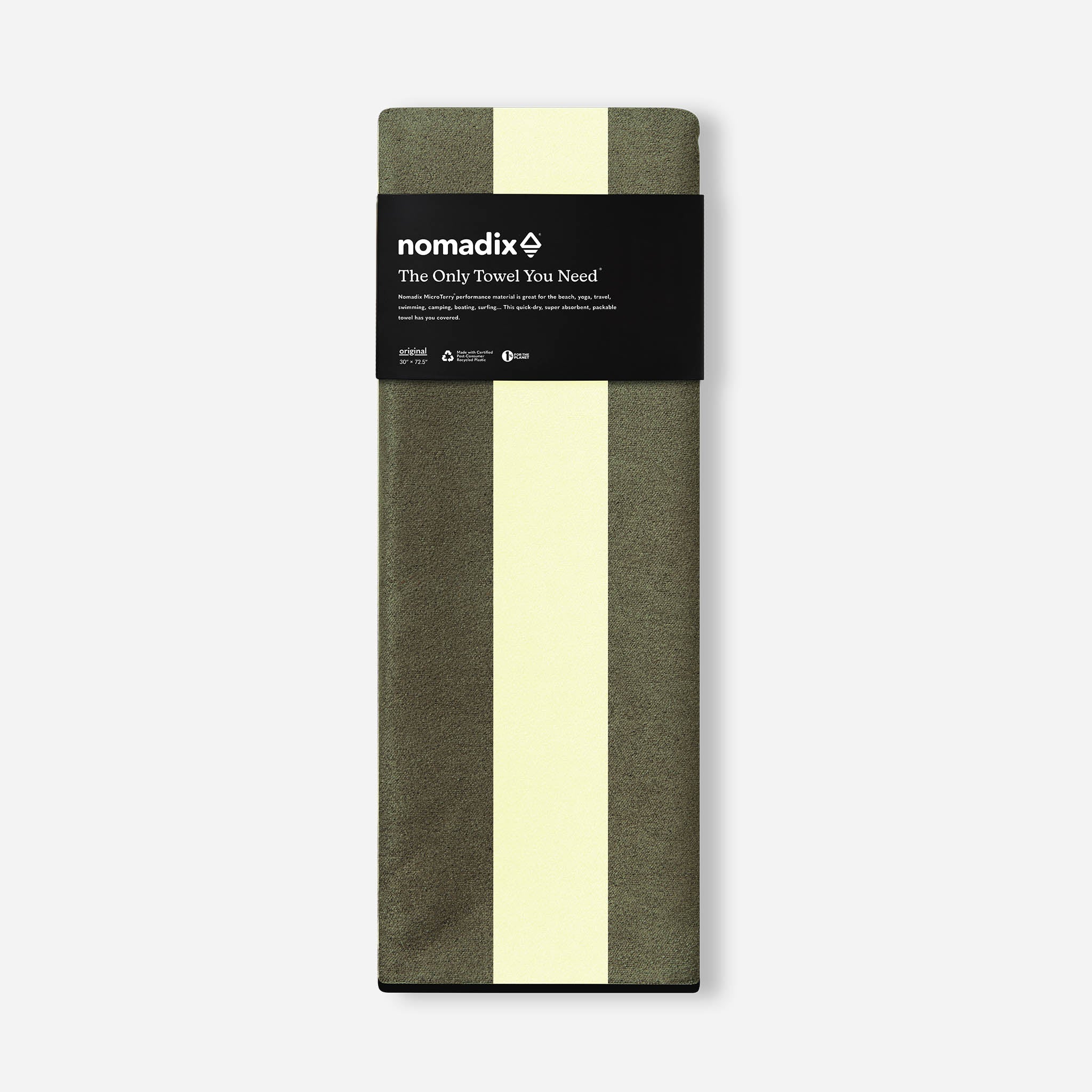 Nomadix Original Towel: Cabana Stripe Bush Green