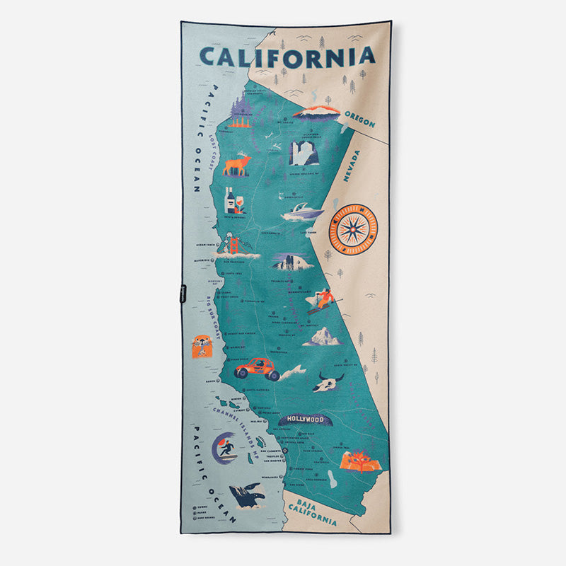 Nomadix Original Towel California Map 2