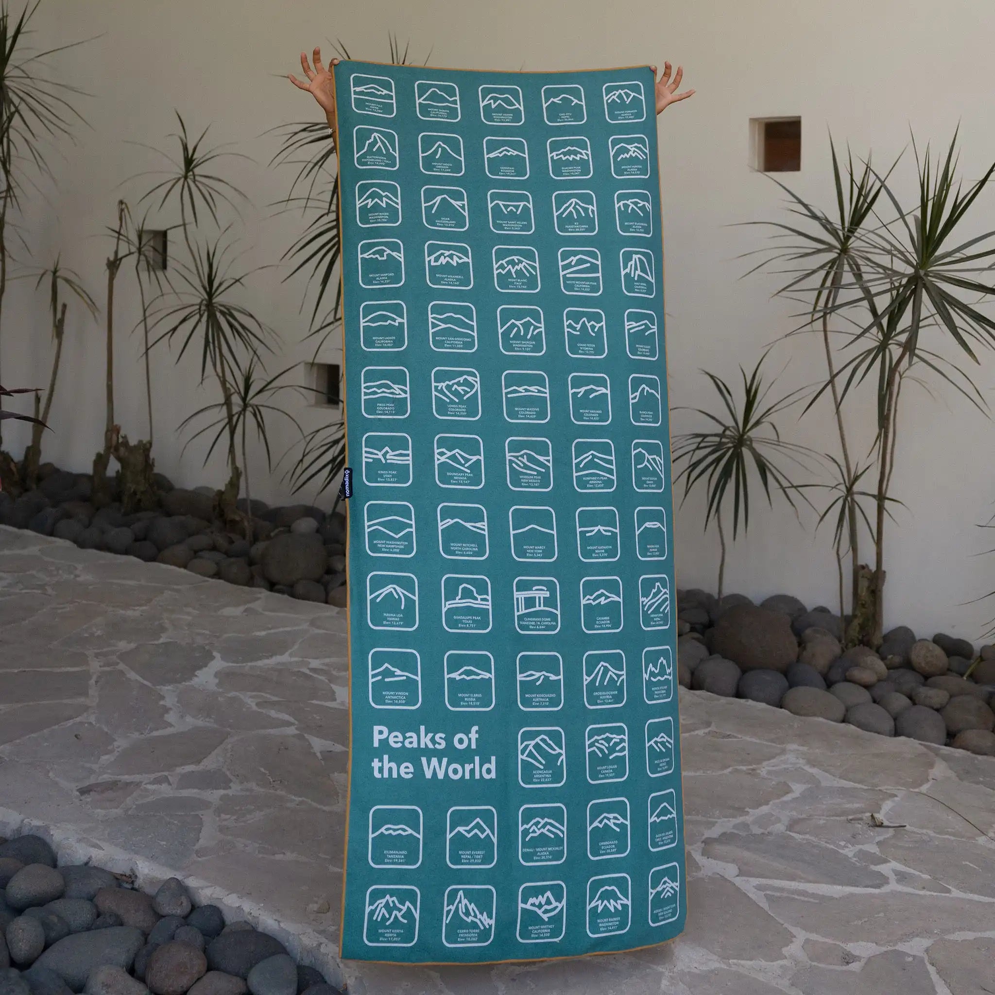 Nomadix Original Towel: Peaks of the World Teal Ocean
