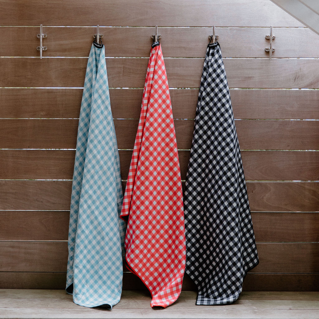 Nomadix Original Towel: Gingham Sky Blue