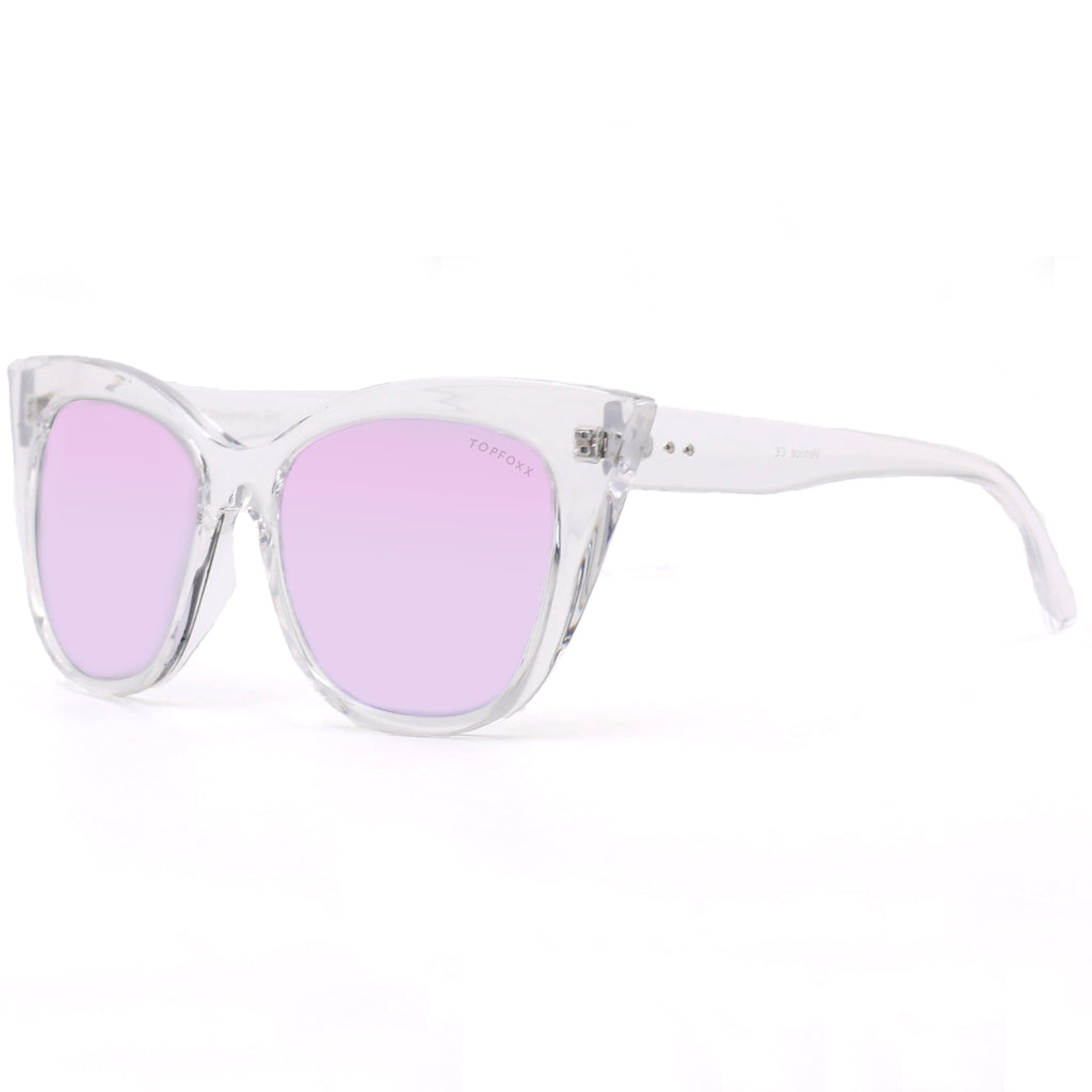 Venice Cateye - Clear Purple Prescription