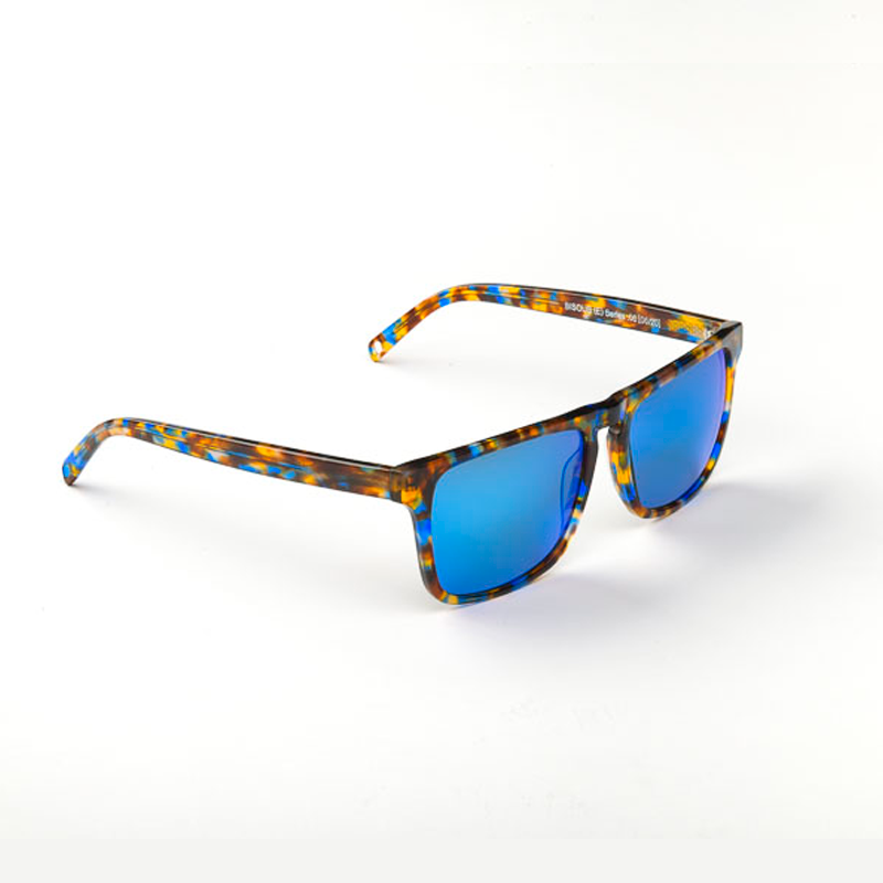 Bisous Sunglasses Sandbar 146 Tortoise Blue Mirror