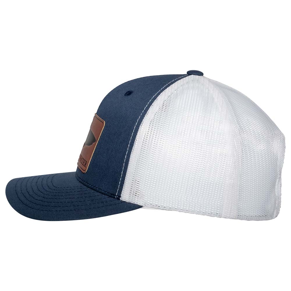 Shark Silhouette Leather Patch Hat