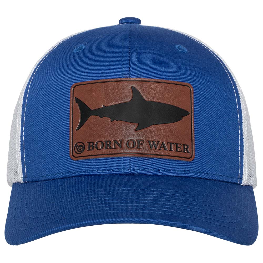 Shark Silhouette Leather Patch Hat