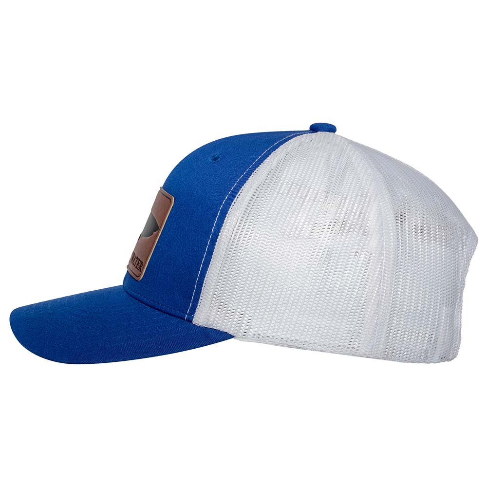 Shark Silhouette Leather Patch Hat