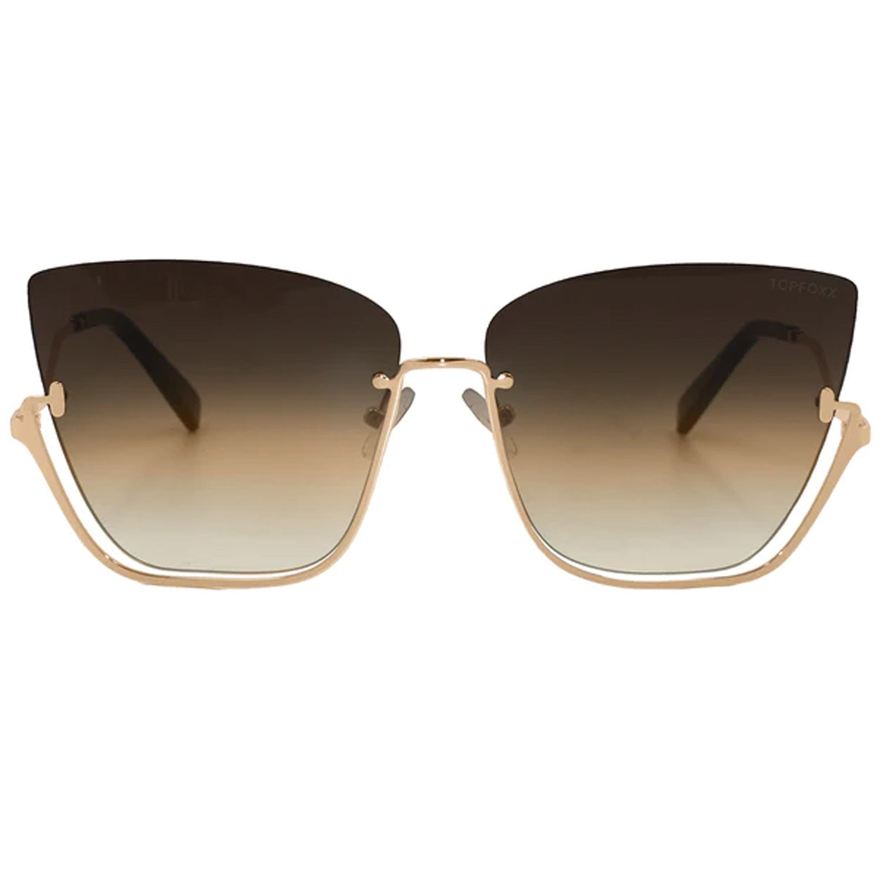 Vixen - Oversized Metal Cateye Sunglasses