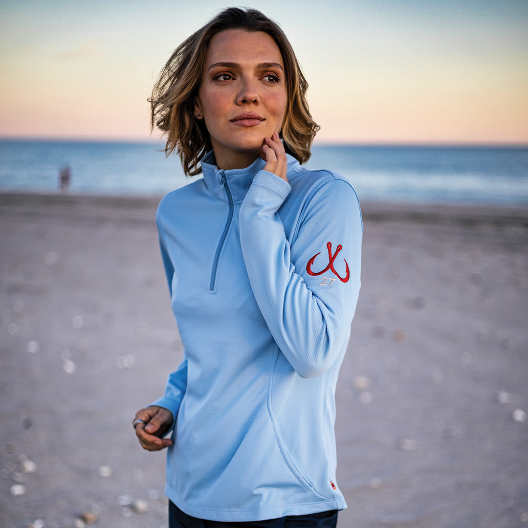 Montauk Tackle Company Women's 1/4 Zip Pullover