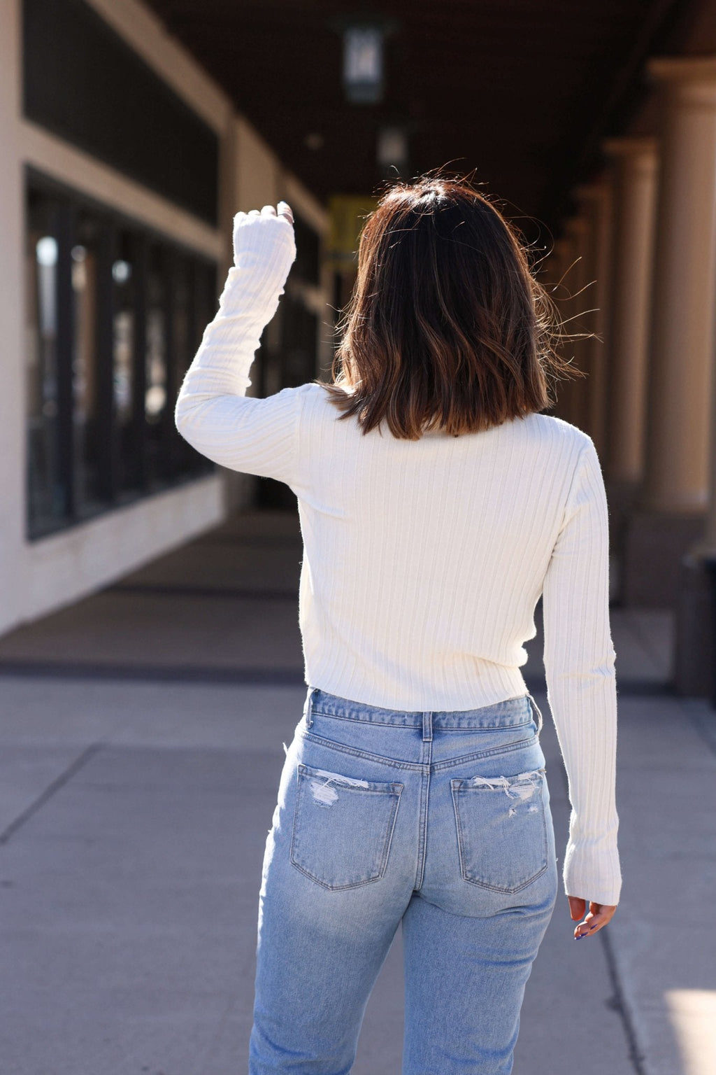 Smoky Dawn Ribbed Sweater - Cream - FINAL SALE