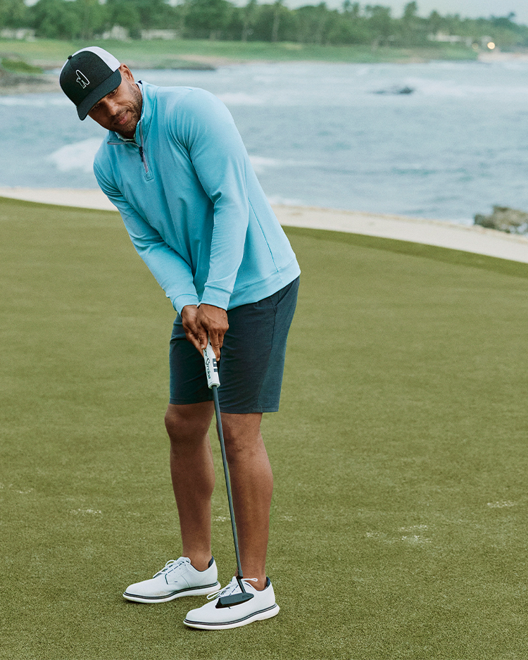 Johnnie-O Weston Performance 1/4 Zip Pullover, Tropical