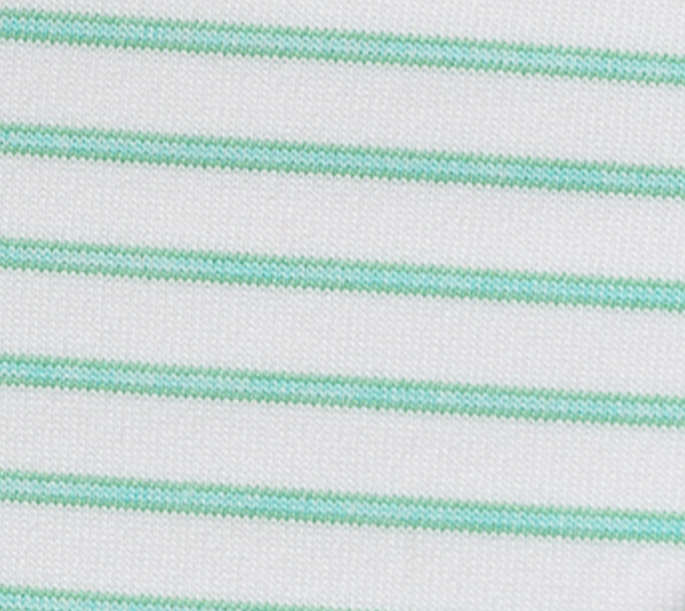Johnnie-O Performance Jersey Polo - Michael Stripe, Cilantro