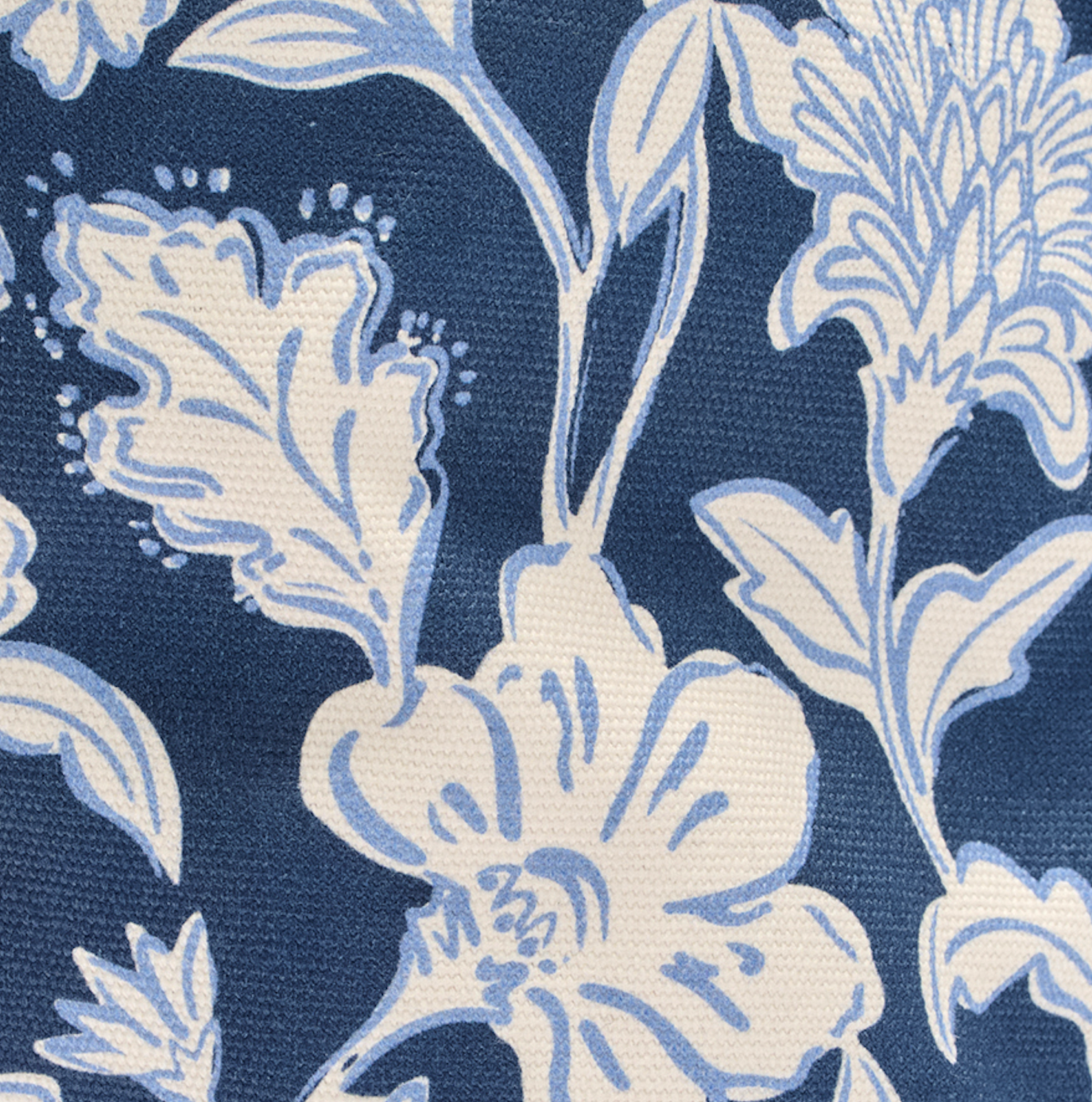Johnnie-O Floral Printed Zip-Top Tote, Navy