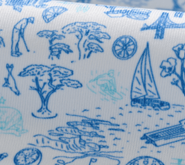 Johnnie-O Performance Jersey Polo - 20 Years of JO Print, Palisades Blue