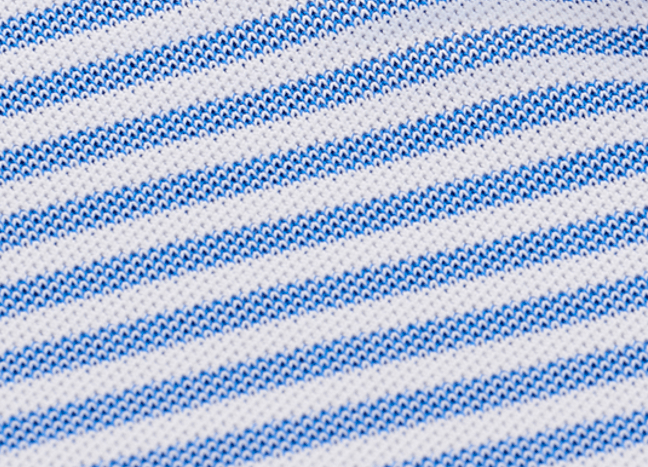 Johnnie-O Performance Mesh Polo - Stetson Stripe, Palisades Blue