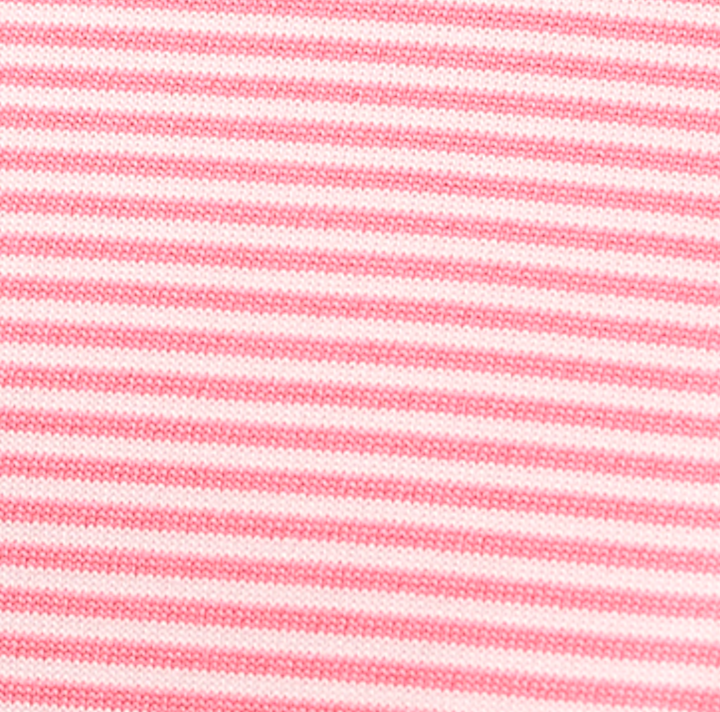 Johnnie-O Performance Jersey Polo - Lyndonn Stripe, Pink Lemonade