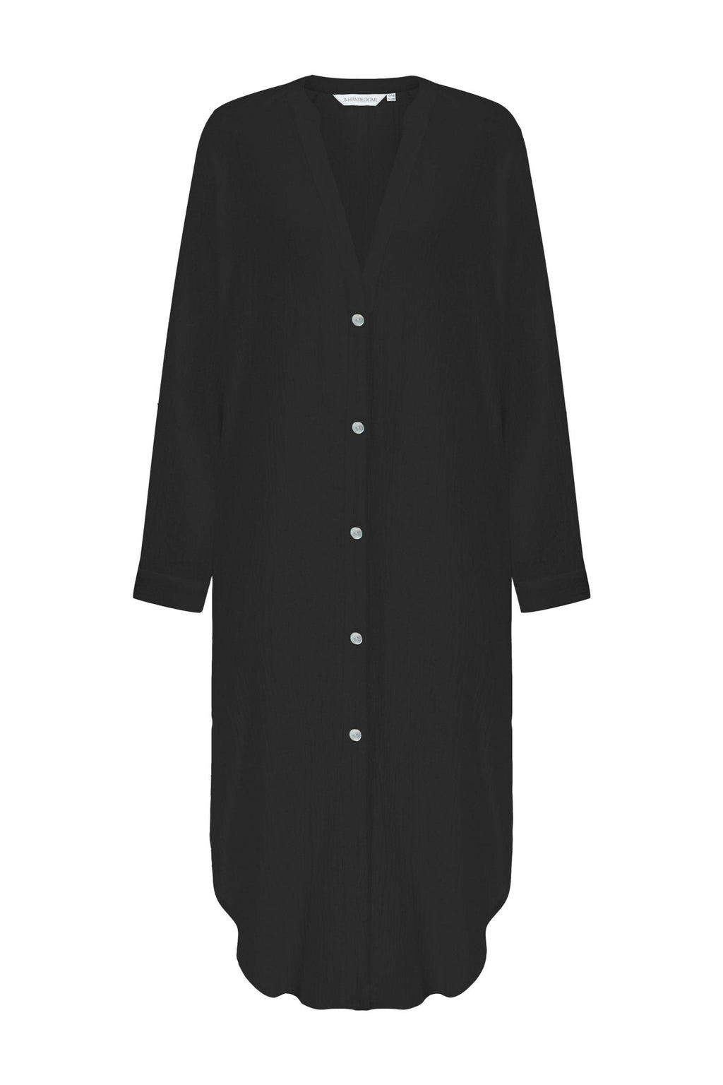 The Handloom Terra Shirt Dress Black