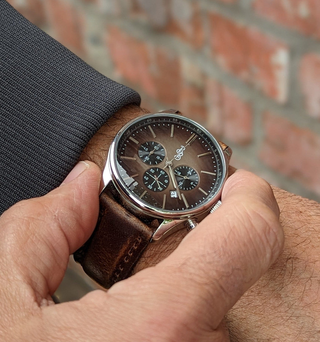 Brown Retro Chronograph