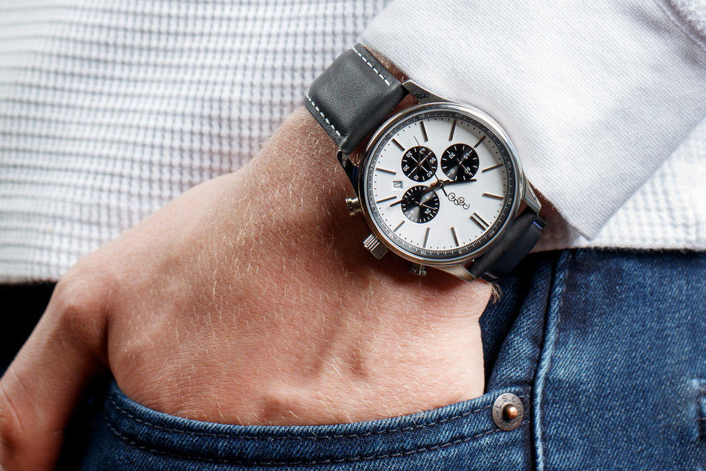 White and Black Chronograph
