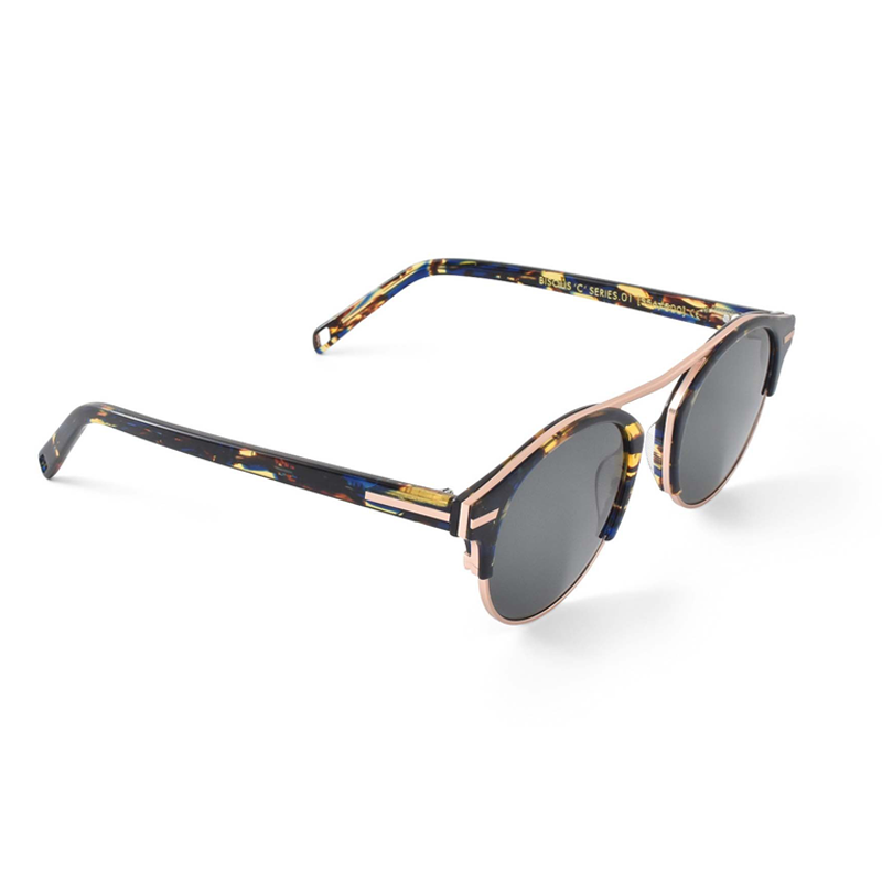 Bisous Sunglasses The Classic Blue Tortoise Rose Gold