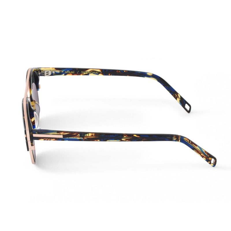 Bisous Sunglasses The Classic Blue Tortoise Rose Gold