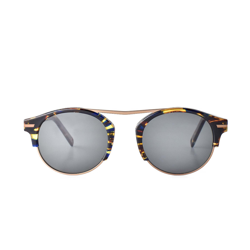 Bisous Sunglasses The Classic Blue Tortoise Rose Gold