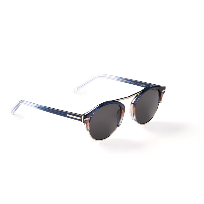 Bisous Sunglasses The Courage Blue Red Gradient