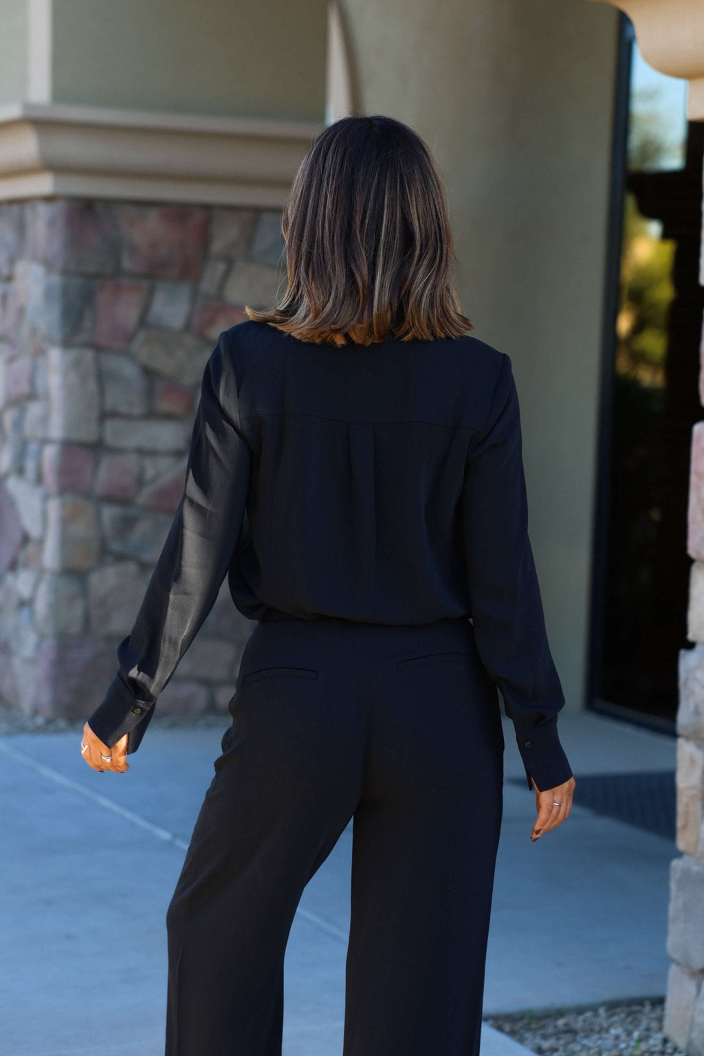 Thread and Supply Black Button Down Top - FINAL SALE