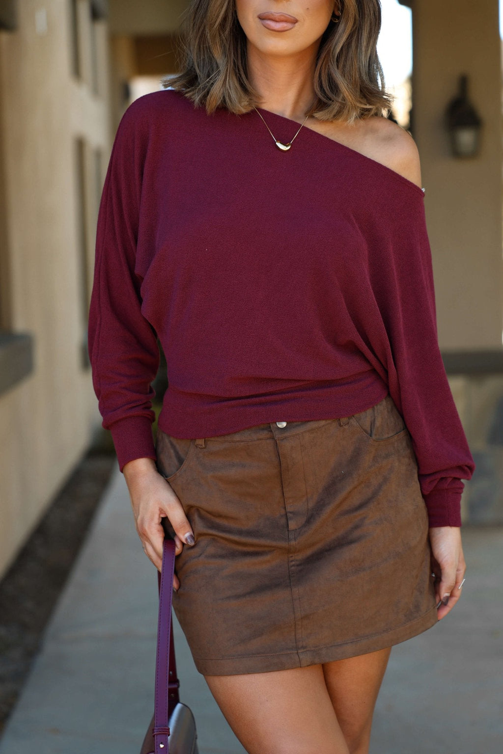Thread & Supply Brown Faux Suede Mini Skirt - FINAL SALE