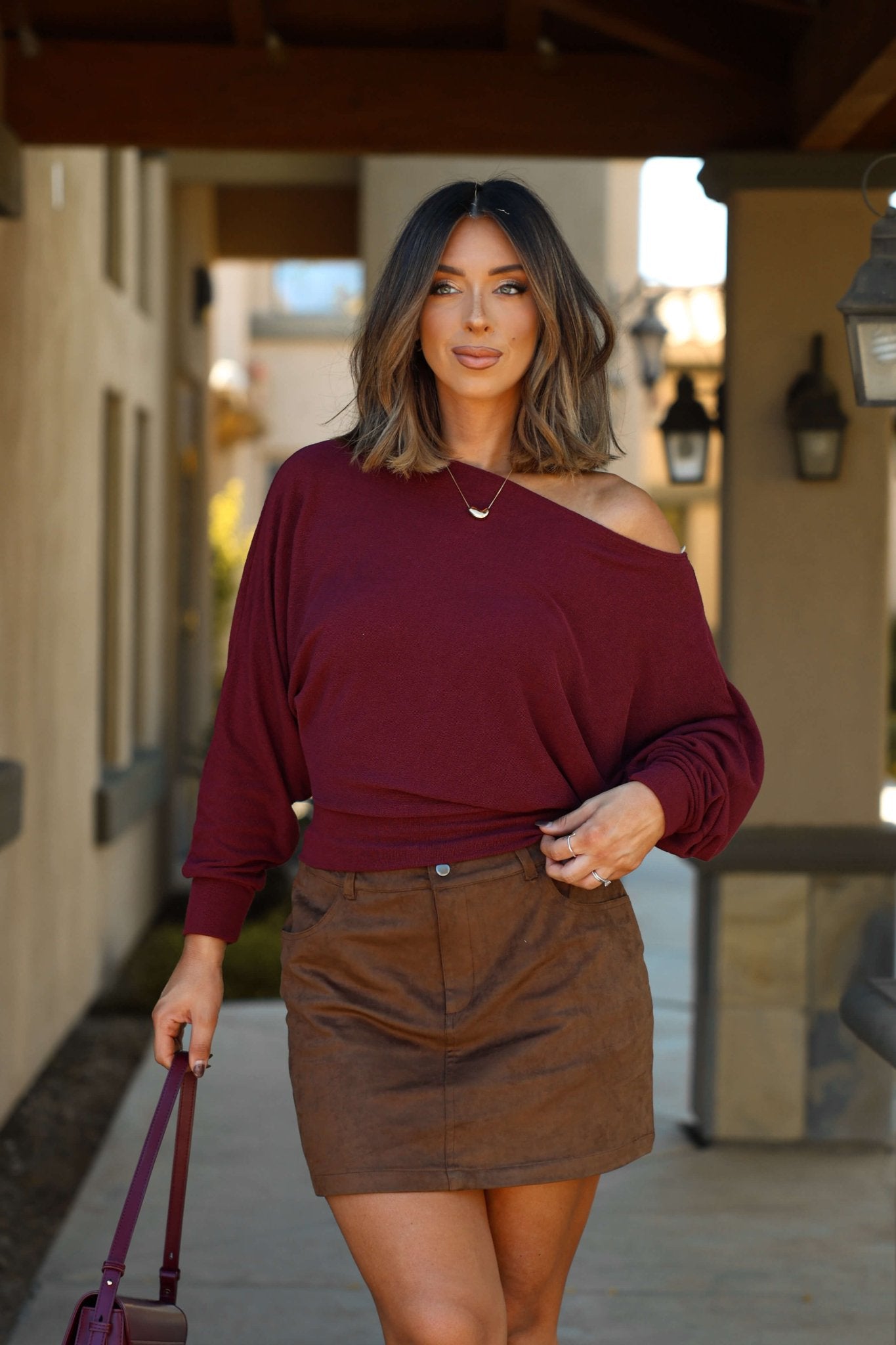 Thread & Supply Brown Faux Suede Mini Skirt - FINAL SALE