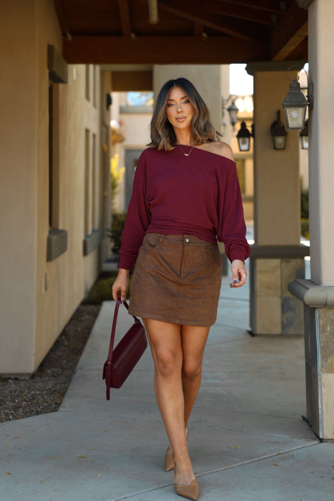 Thread & Supply Brown Faux Suede Mini Skirt - FINAL SALE