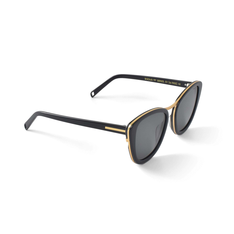 Bisous Sunglasses The Hannah Piano Black Gold