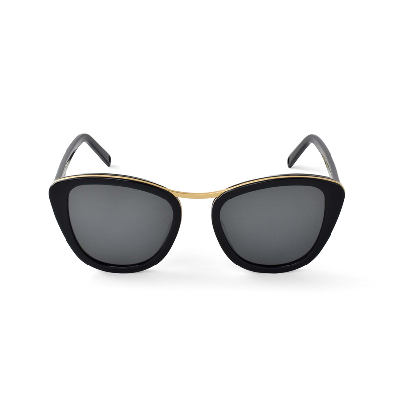 Bisous Sunglasses The Hannah Piano Black Gold
