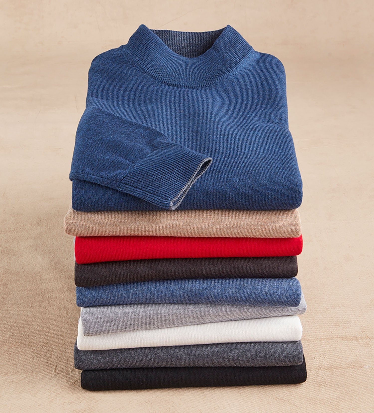 Raffi Long Sleeve Merino Mock Neck Sweater